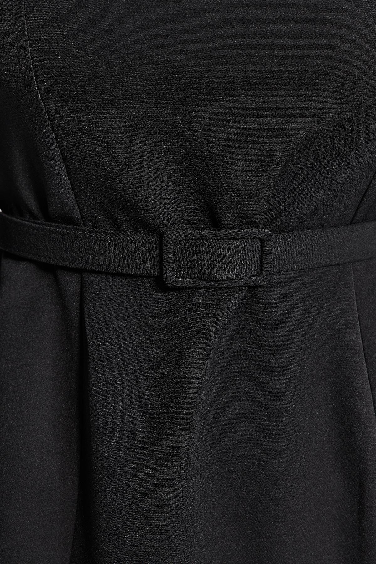 Black Mini Woven Dress, , large image number 4