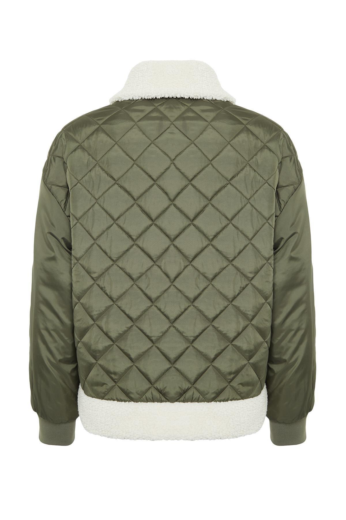 Khaki Oversized Quilted Limited Edition Coat, , large image number 7