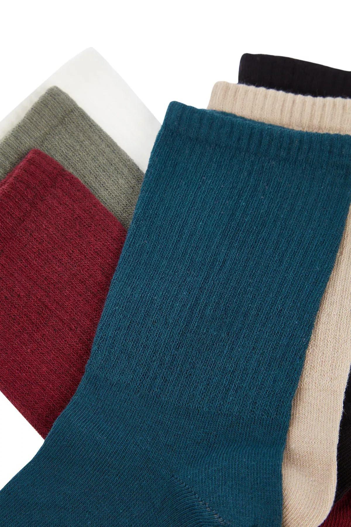 Multicolour College Socks, Set Of 6, , large image number 1
