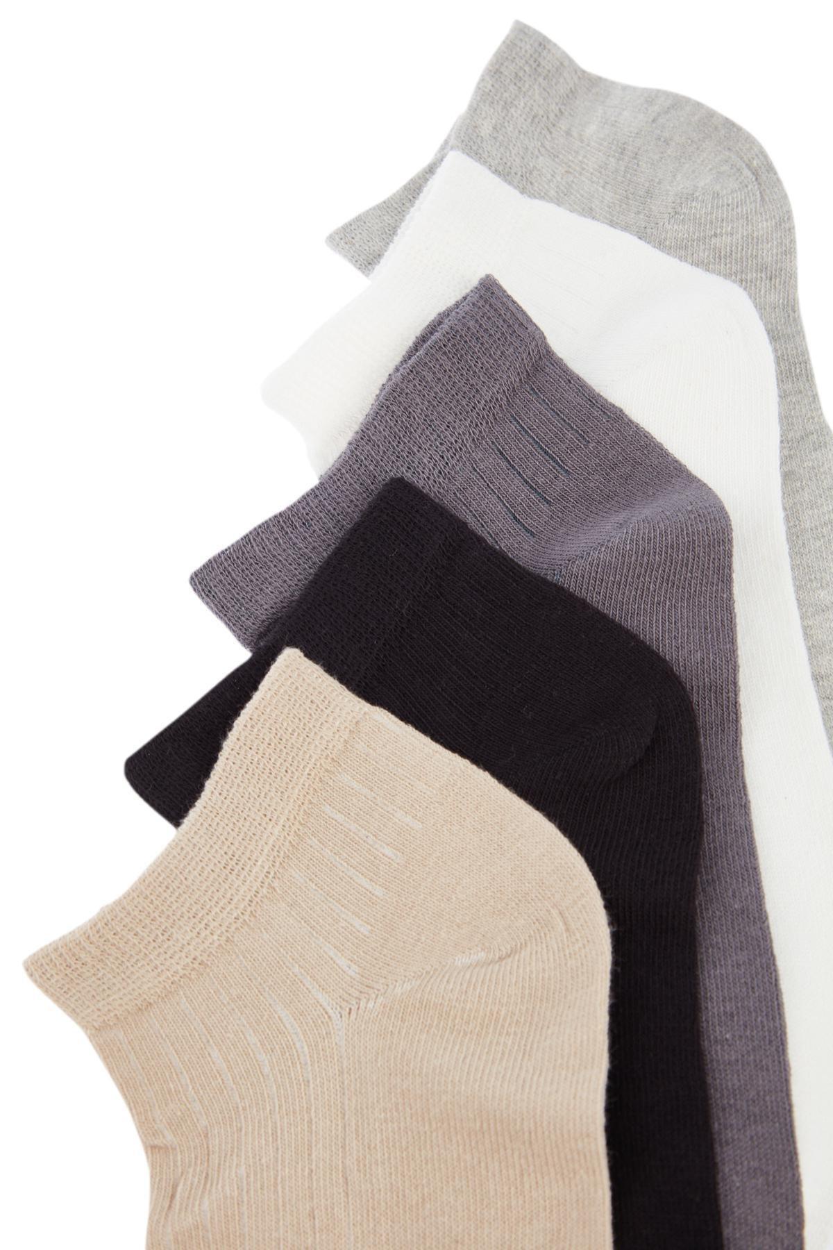 Trendyol - Multicolour Textured Socks, Set Of 5