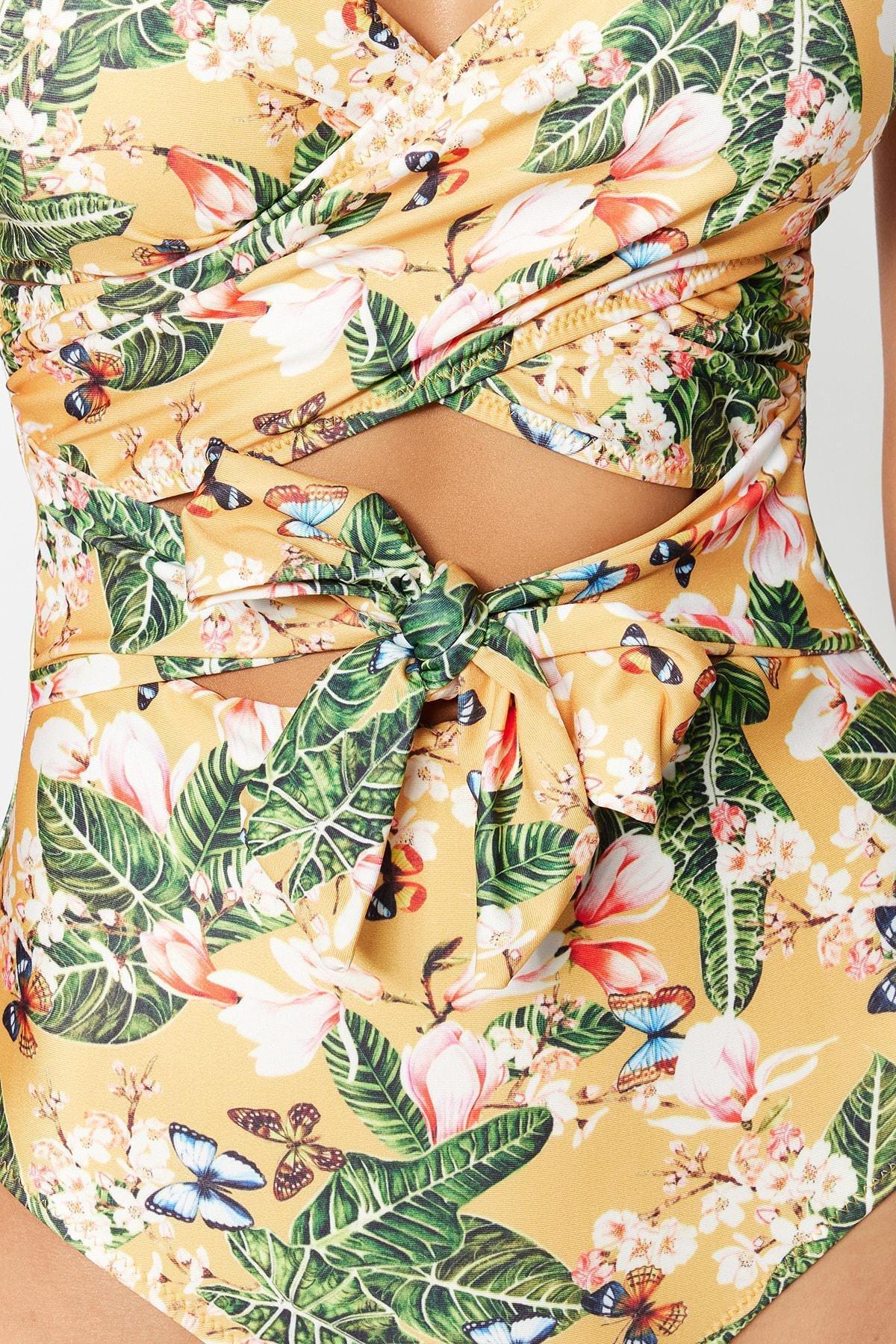 Multicolour Floral Swimsuit, , large image number 9