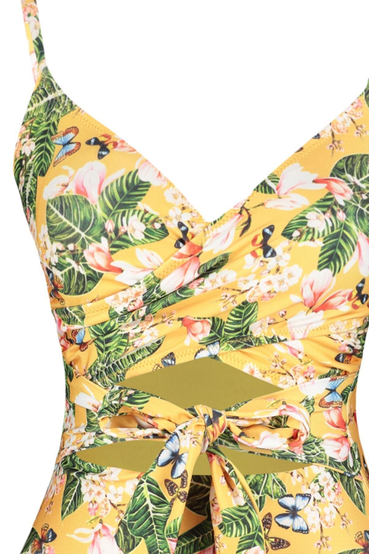 Multicolour Floral Swimsuit, , large image number 14