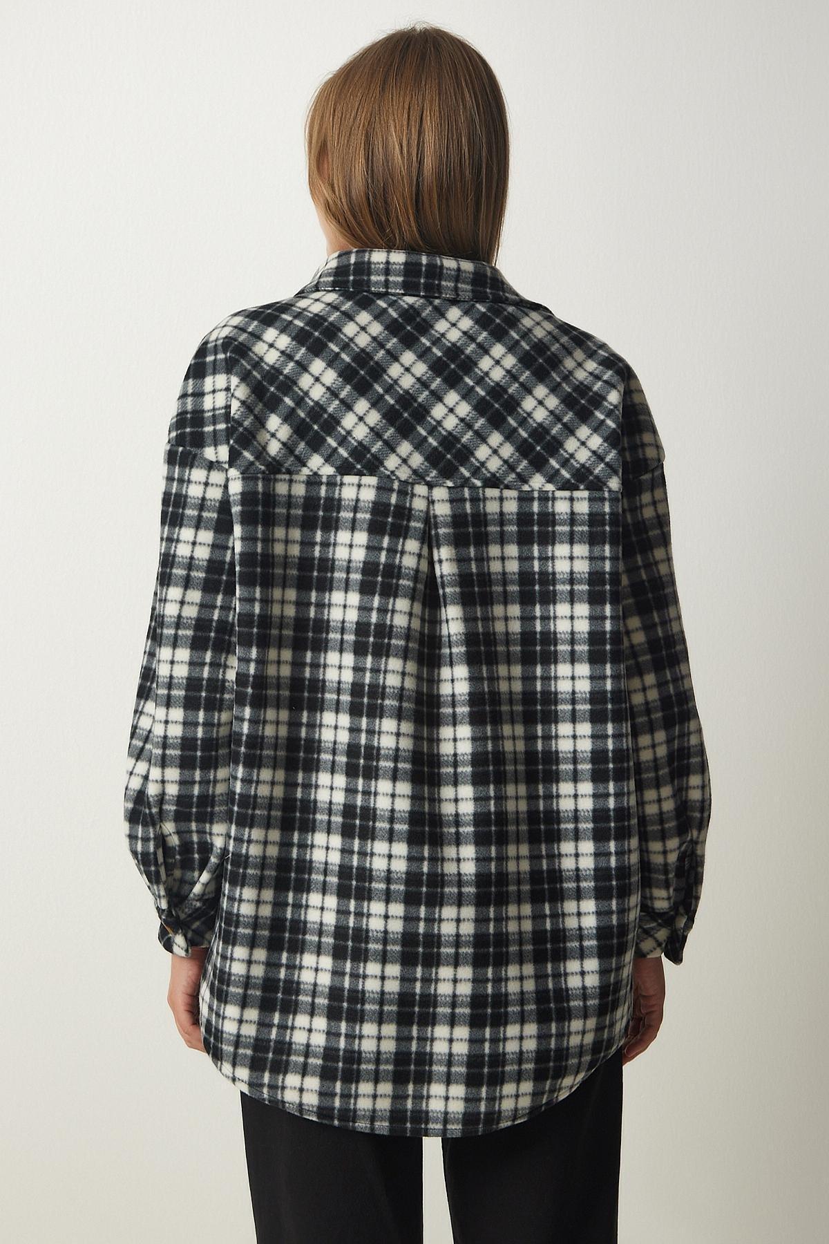 Black Smoked Lumberjack Fleece Shirt Jacket, Smoked, large image number 3