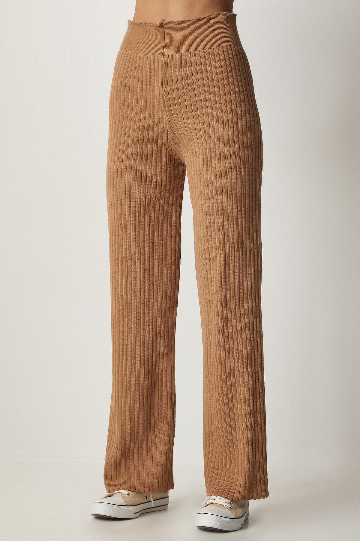 Brown Knitwear Sweater Pants Suit, C101_1451, large image number 3