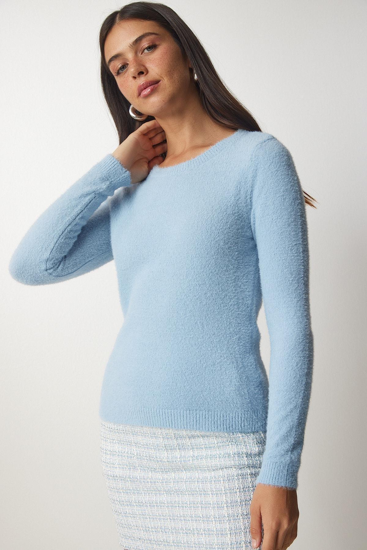 Blue Beard Basic Knitwear Sweater, LIGHT BLUE, large image number 2