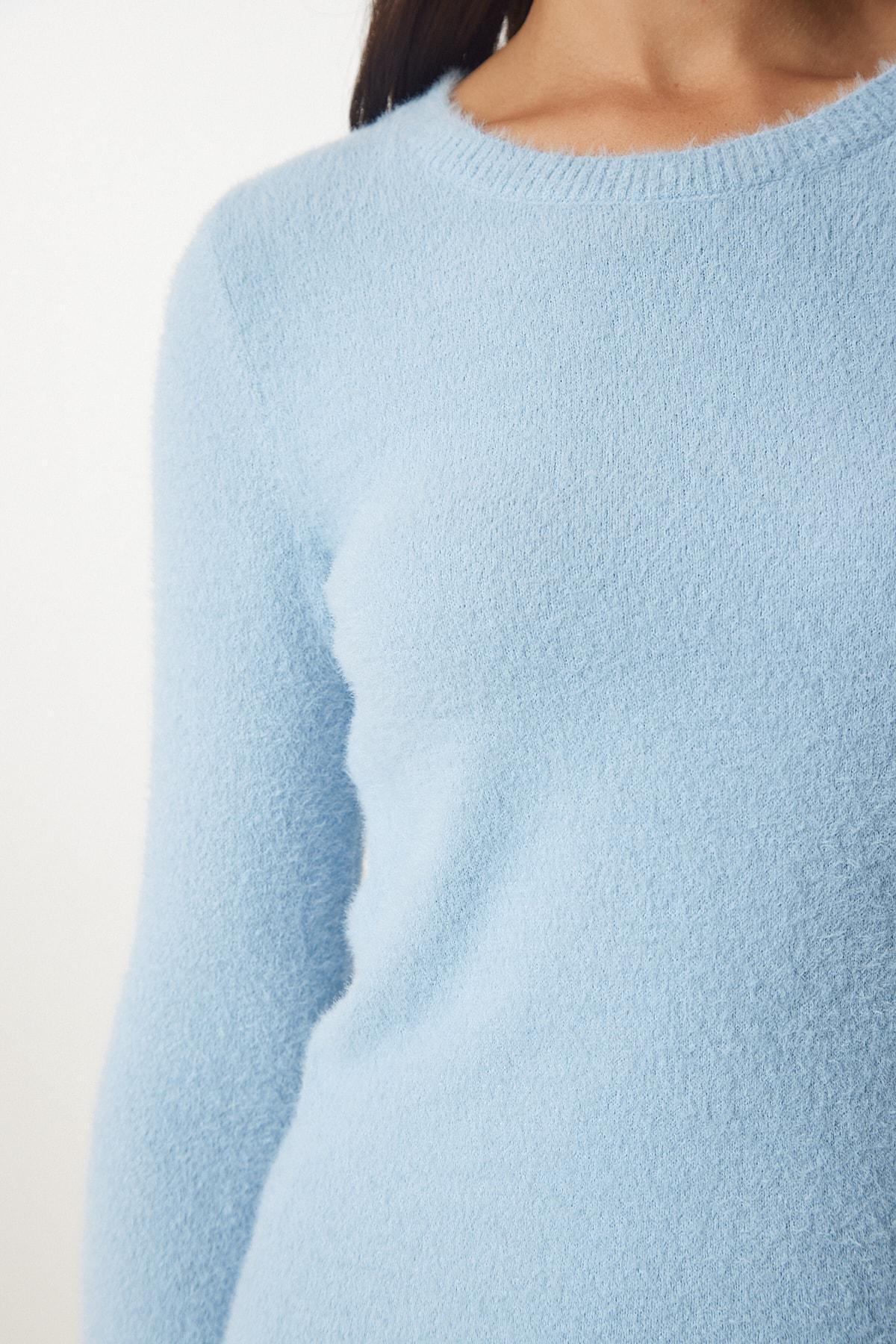 Blue Beard Basic Knitwear Sweater, LIGHT BLUE, large image number 4