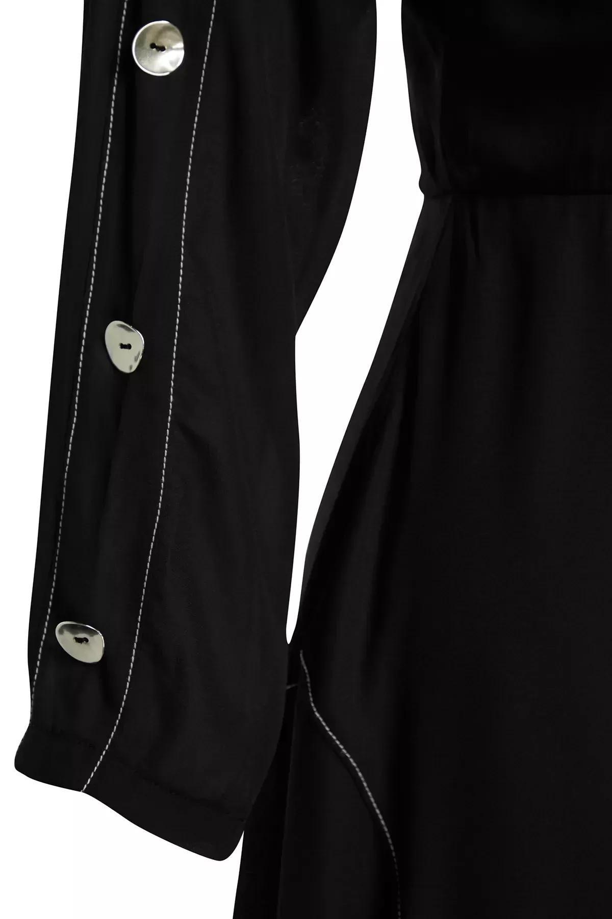 Black Limited Edition A-Line Woven Dress, BLACK, large image number 5