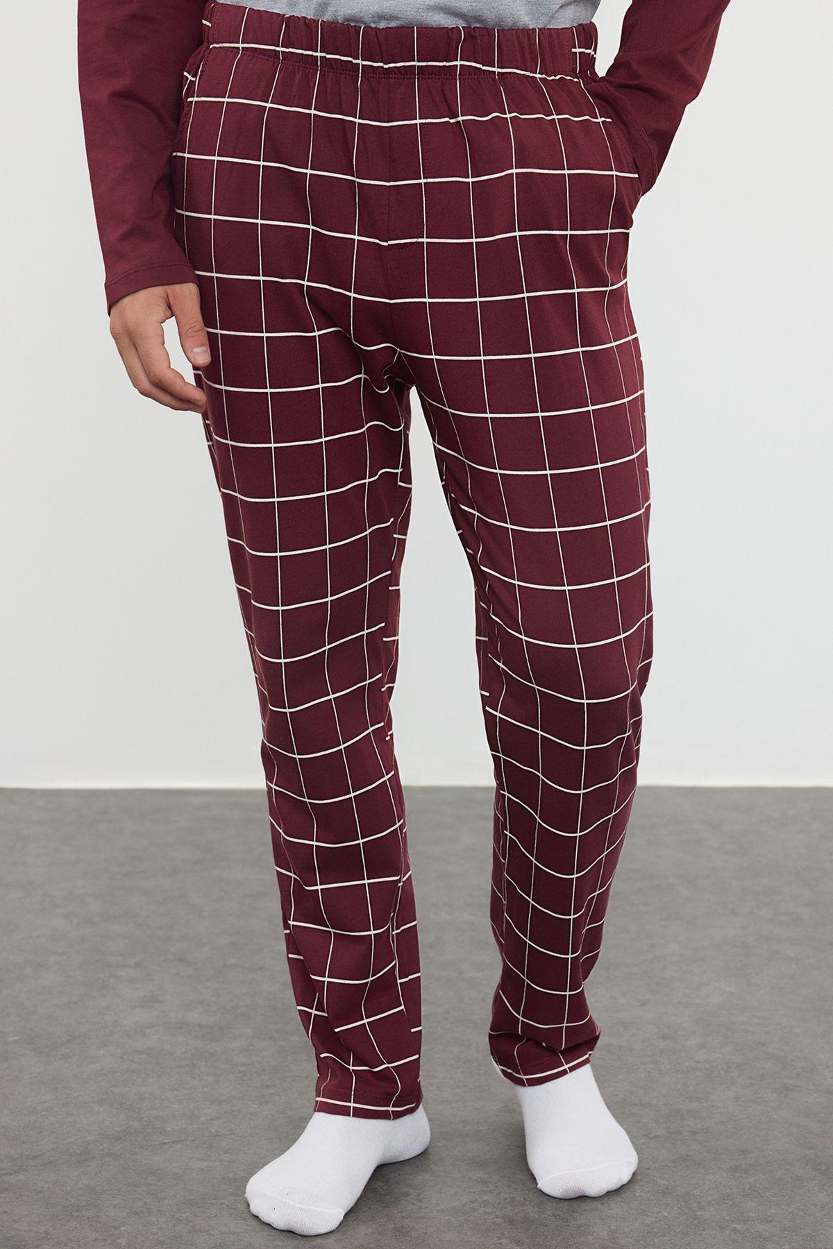 Burgundy Raglan Pajama Set, , large image number 4