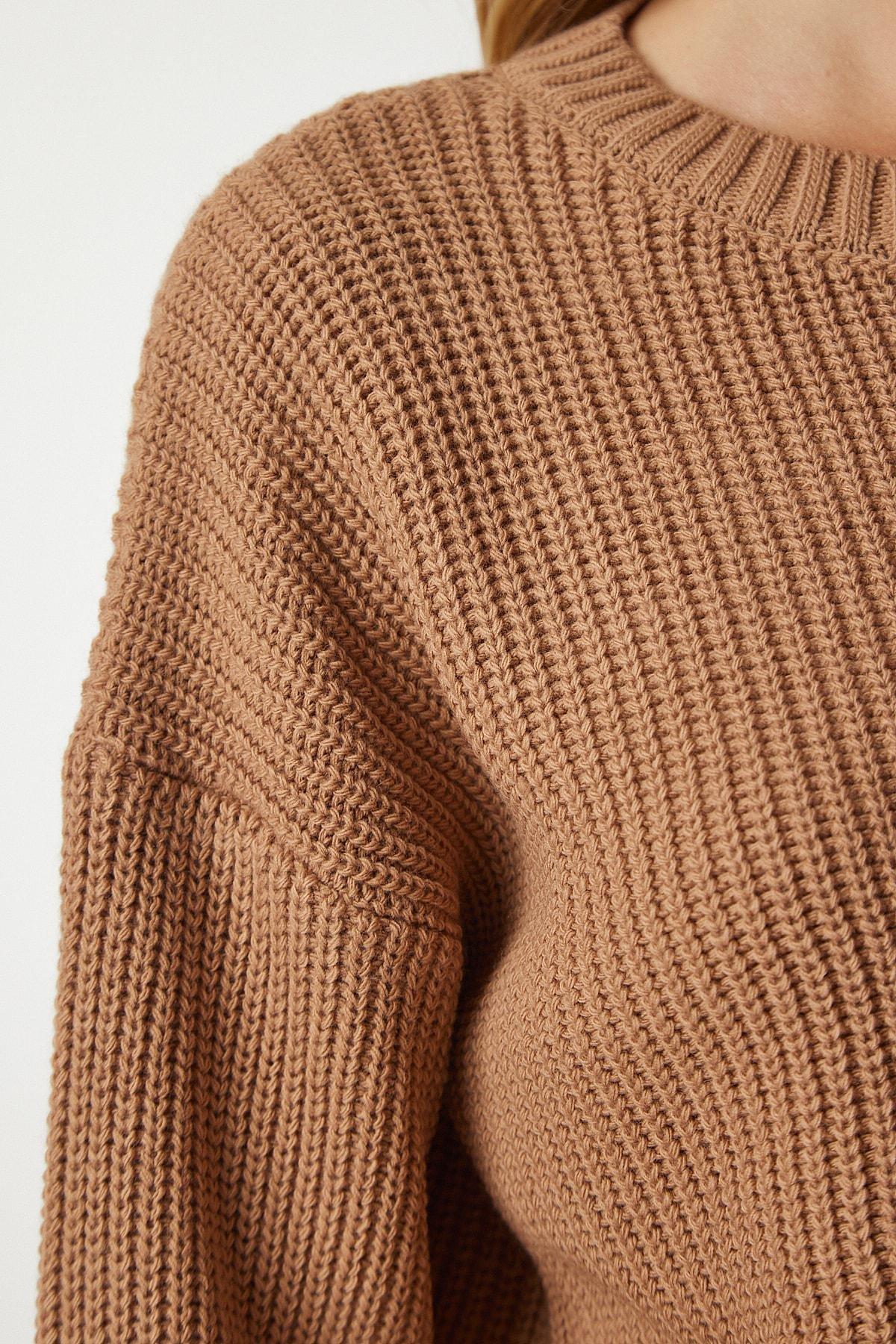 Beige Basic Knitwear Sweater, C101_1451, large image number 3