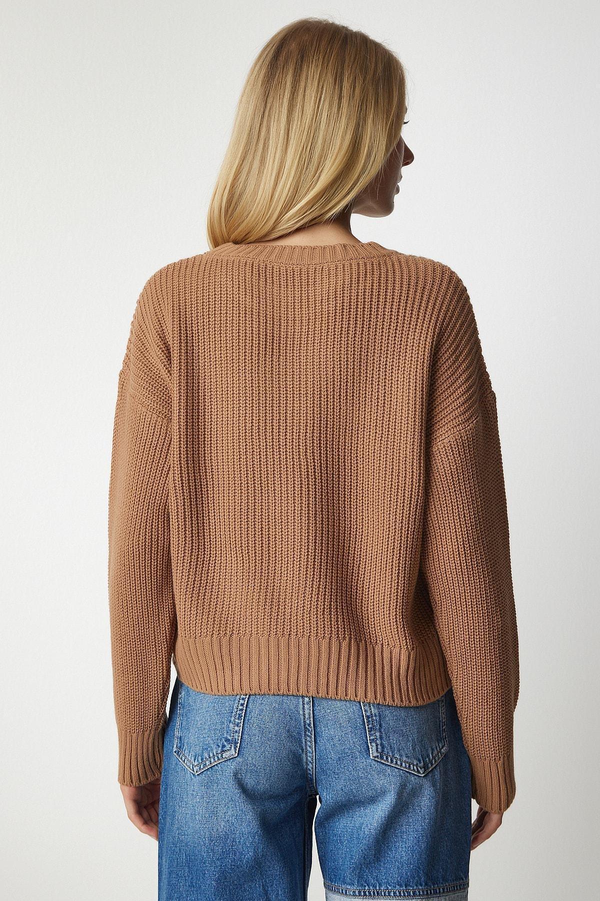 Beige Basic Knitwear Sweater, C101_1451, large image number 4