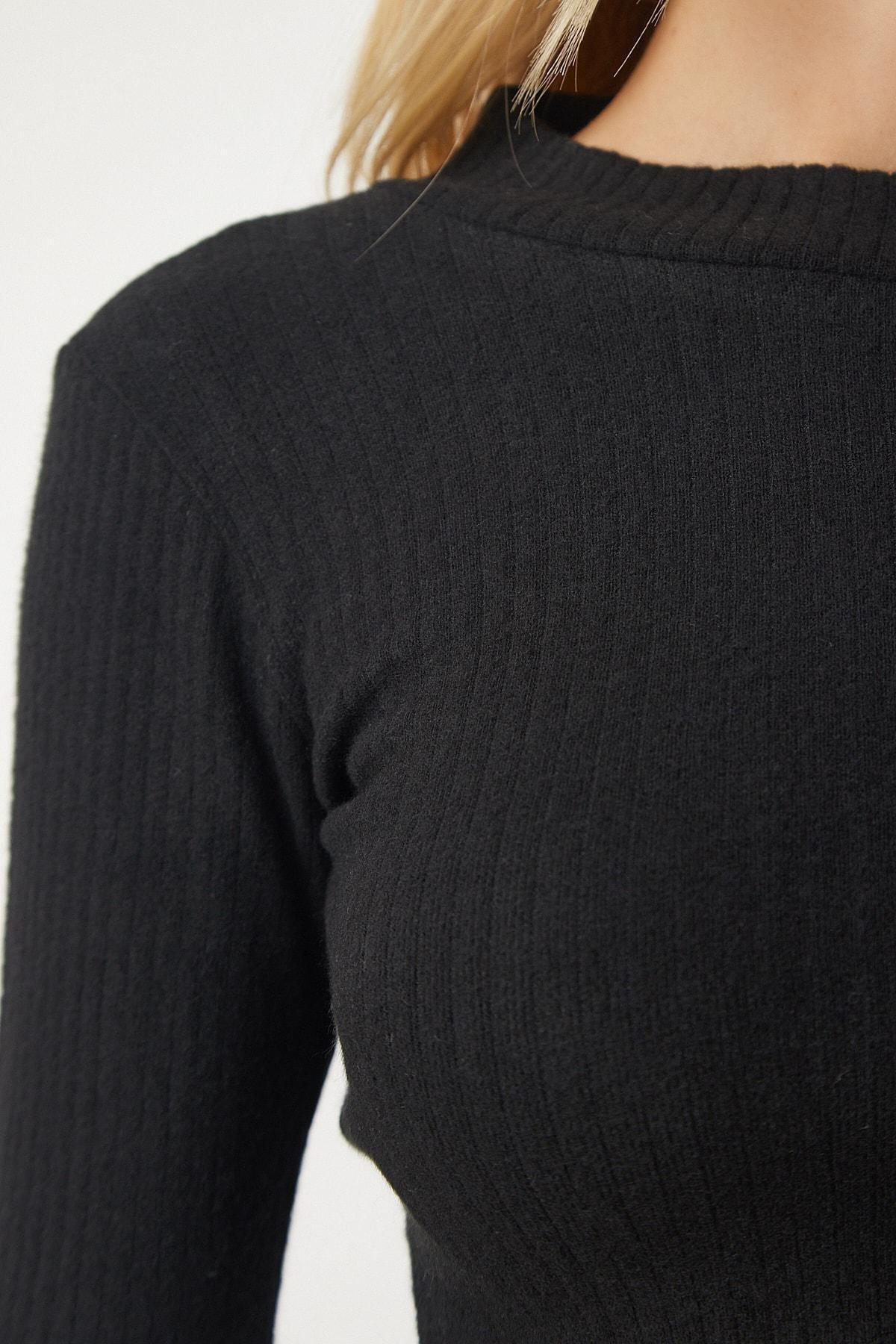 Multicolour Ribbed Crop Blouse , Set of 2, White black, large image number 4