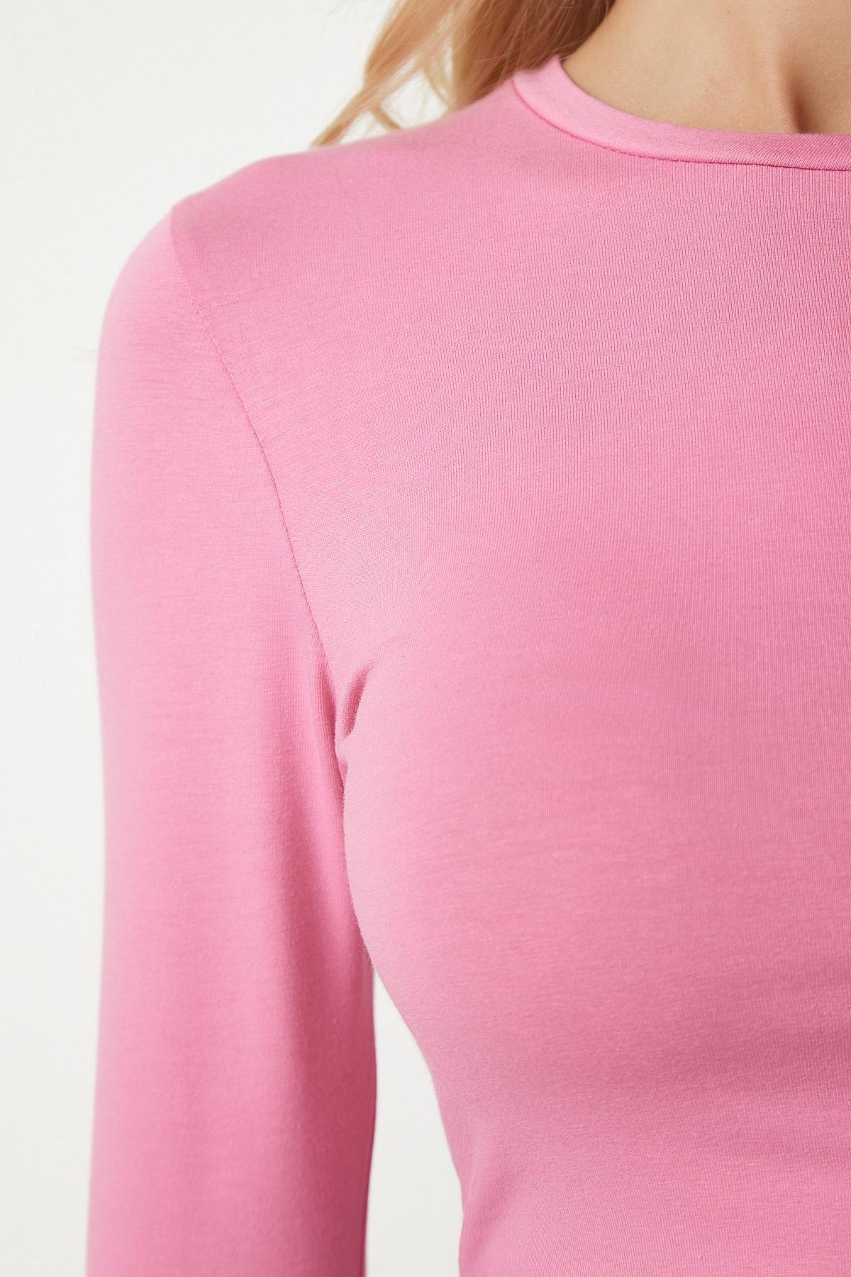 Multicolour Basic Knitted Crop Top, Set Of 2, Pink Beige, large image number 4