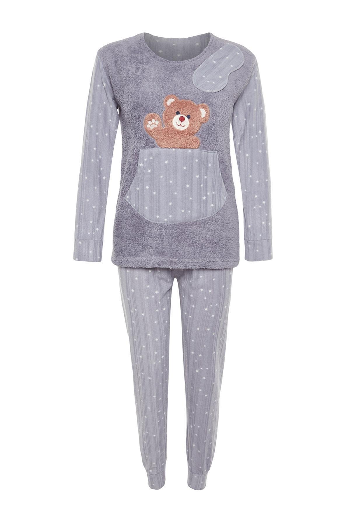 Purple Teddy Bear Patterned Co-Ord Set, , large image number 6