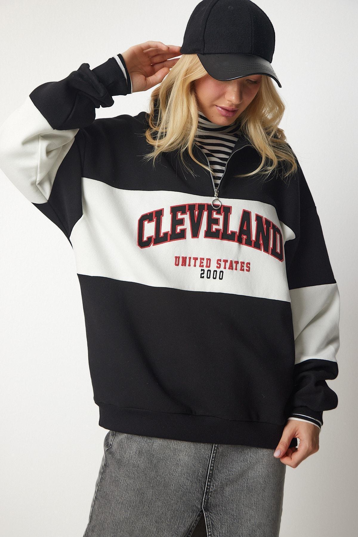 Multicolour Colour Block Printed Oversize Sweatshirt, , large image number 2