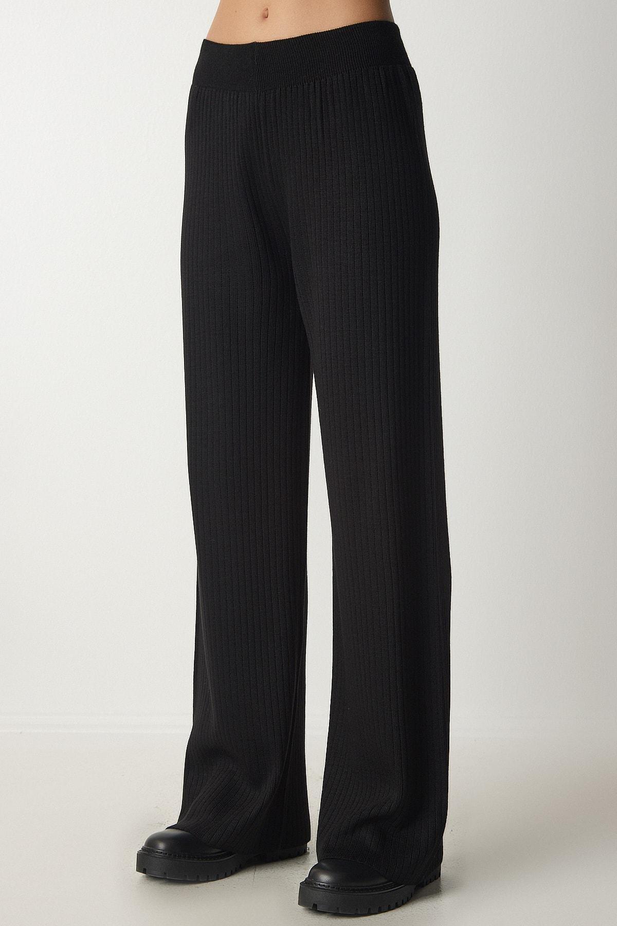 Black Corduroy Pants, BLACK, large image number 3