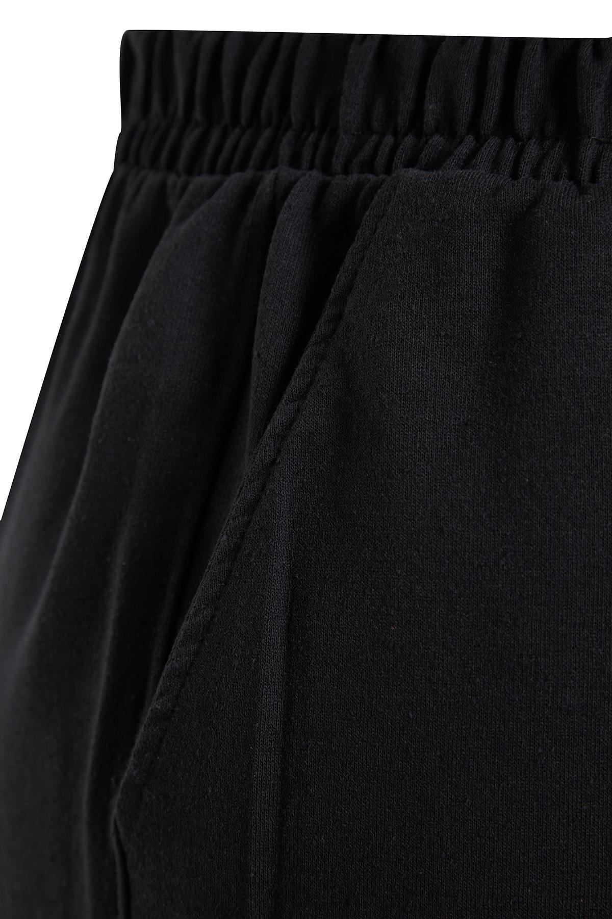Black Plus Size Wide Cut Sweatpants, , large image number 7