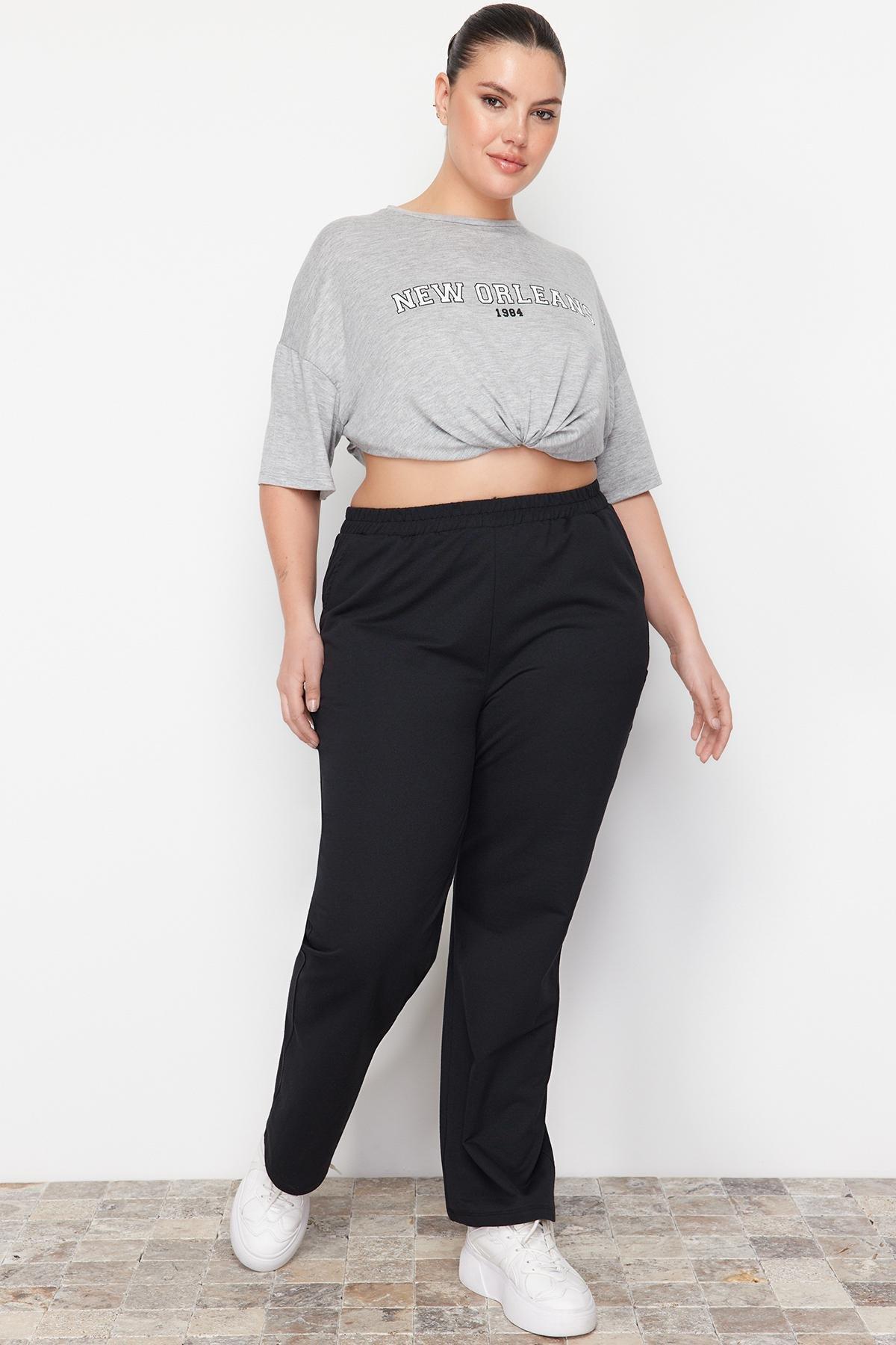 Trendyol Black High Waist Thick Sweatpants Azadea UAE