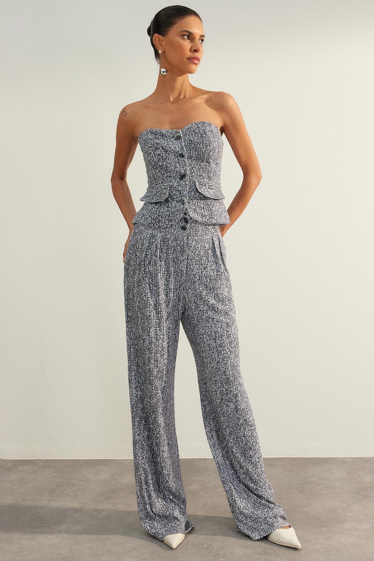 Multicoloured Shimmering Sequined Pants, , large image number 0