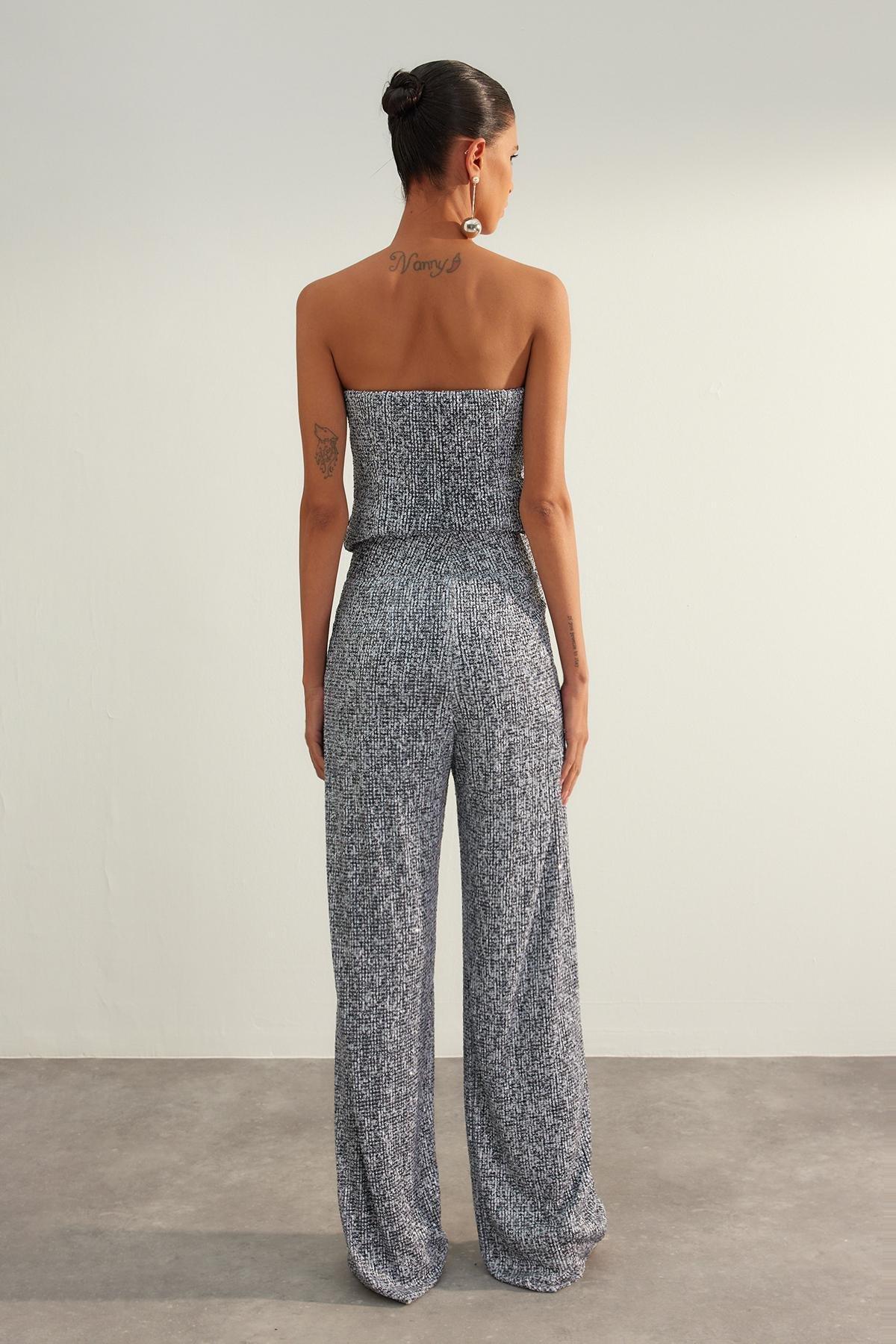 Multicoloured Shimmering Sequined Pants, , large image number 5