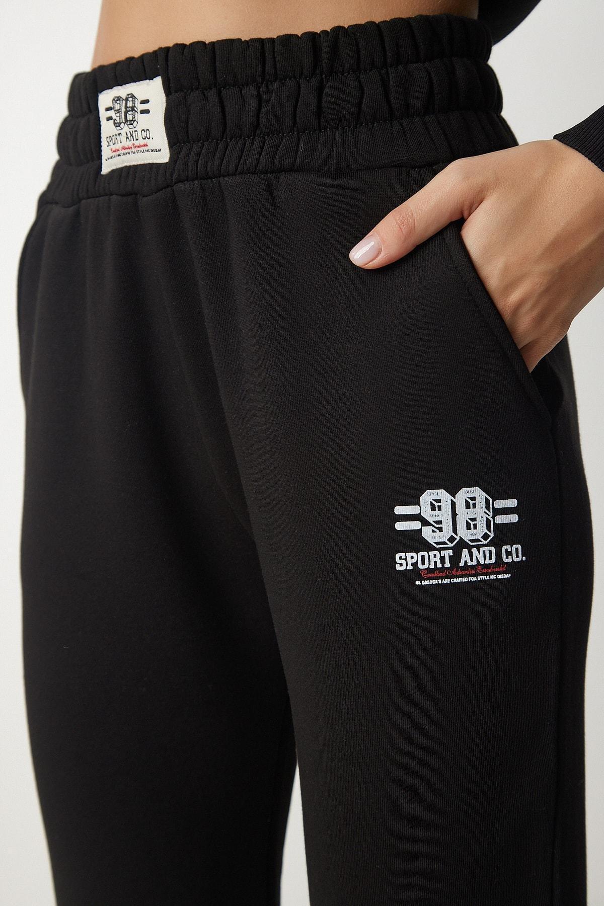 Black Zippered Knitted Tracksuit Co-Ord Set, , large image number 4