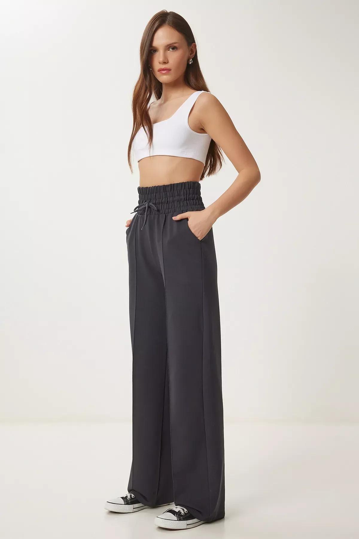 Grey Pocket Knit Sweatpants, Smoked, large image number 0