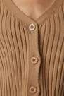 Happiness - Beige Knitted Sweater Bustier Cardigan Co-Ord Set