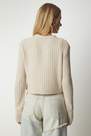 Happiness - Cream Knitted Sweater Bustier Cardigan Co-Ord Set