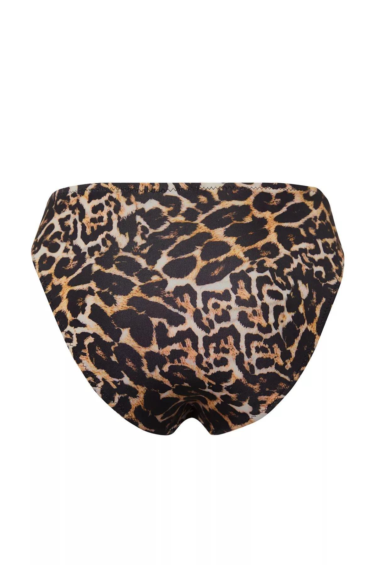Brown Leopard Patterned Bikini Bottom, C101_5650, large image number 3