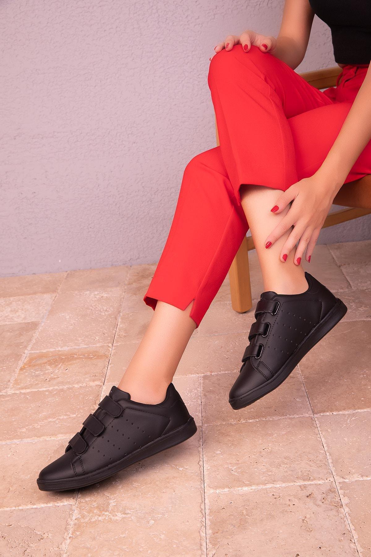 Black Strappy Sneakers, , large image number 1