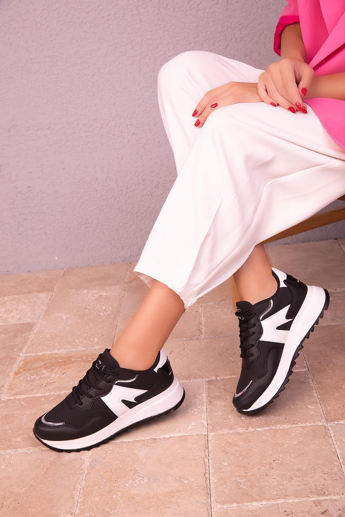 Black Lace Up Casual Sneakers, C101_1526, large image number 1