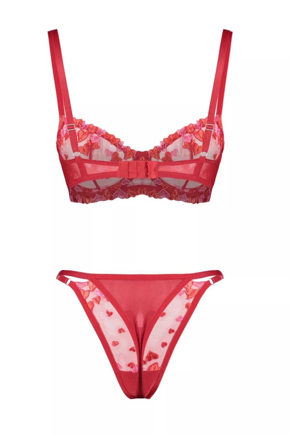 Red Lace Capless Underwear, Pack Of 2, , large image number 6
