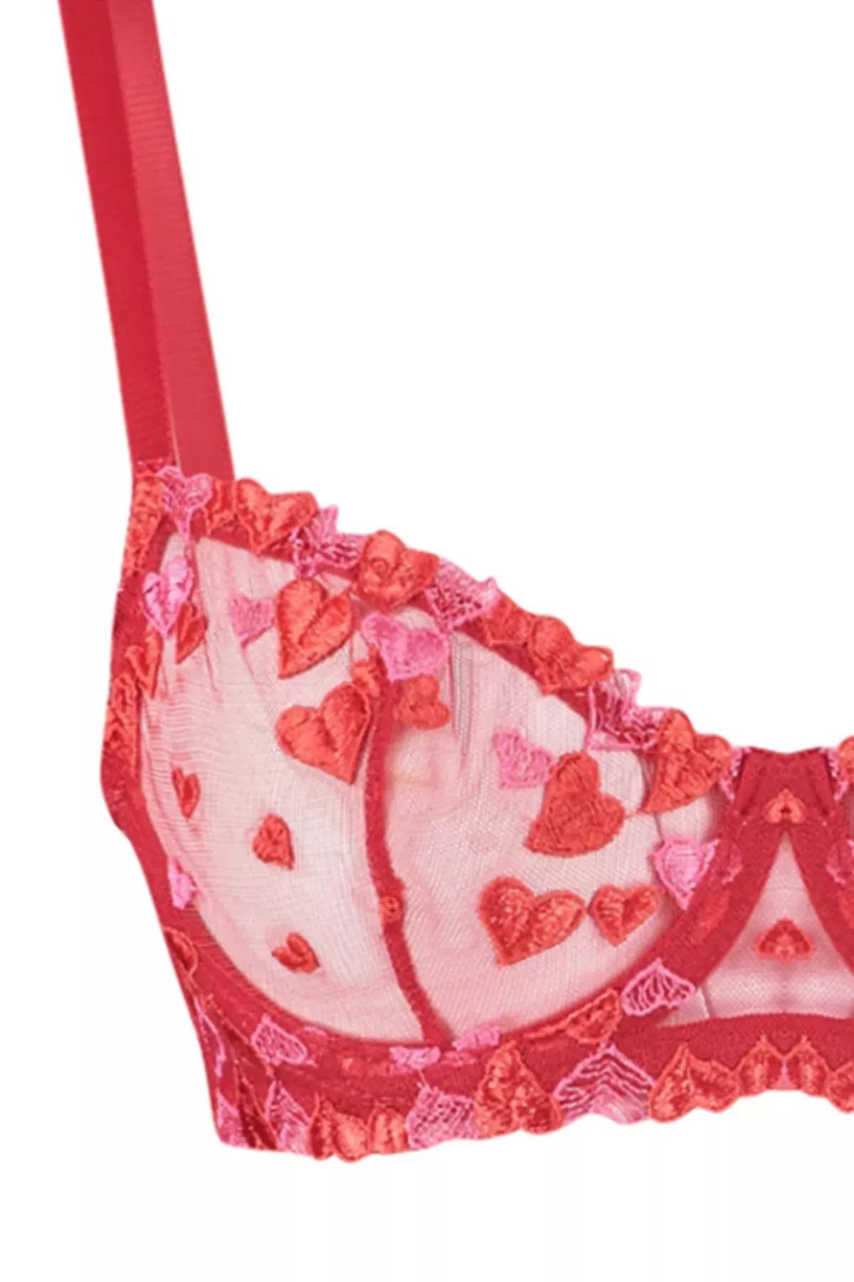 Red Lace Capless Underwear, Pack Of 2, Red, large image number 7