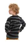 Denokids - Grey Crew Neck Printed Sweater, Kids Boys