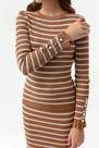 Lafaba - Brown Striped Knitwear Co-Ord Set