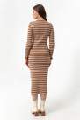 Lafaba - Brown Striped Knitwear Co-Ord Set