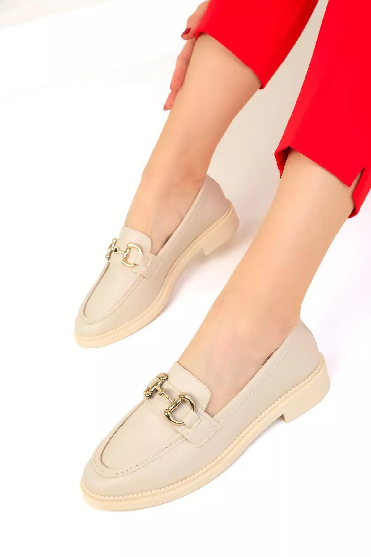 Beige Casual Leather Shoes, , large image number 3