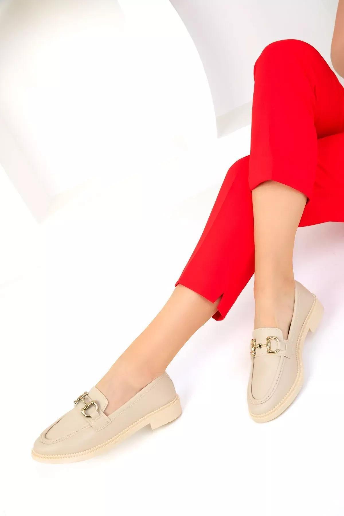 Beige Casual Leather Shoes, , large image number 4