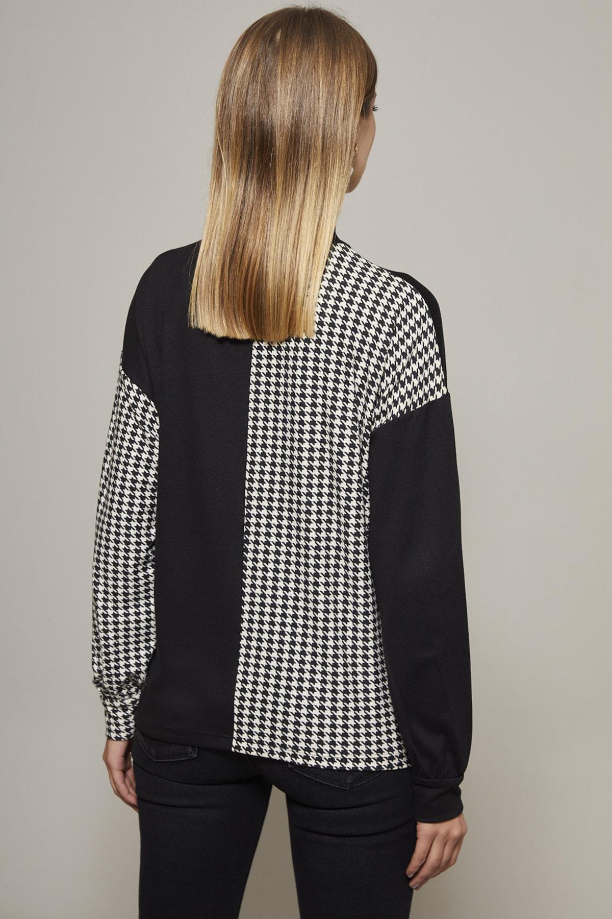 Multicolour Houndstooth Pattern Blouse, , large image number 3