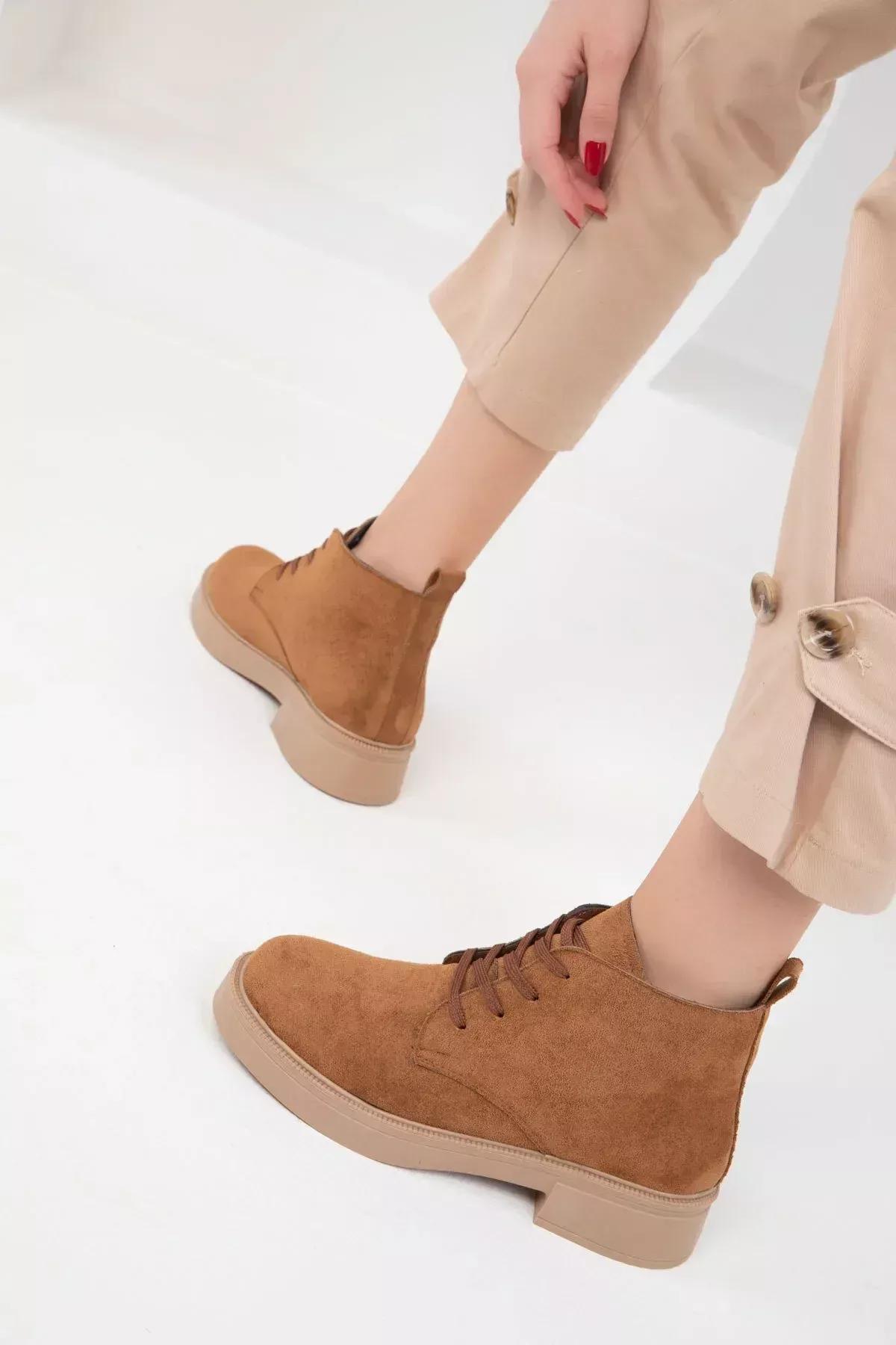 Brown Suede Boots, , large image number 4