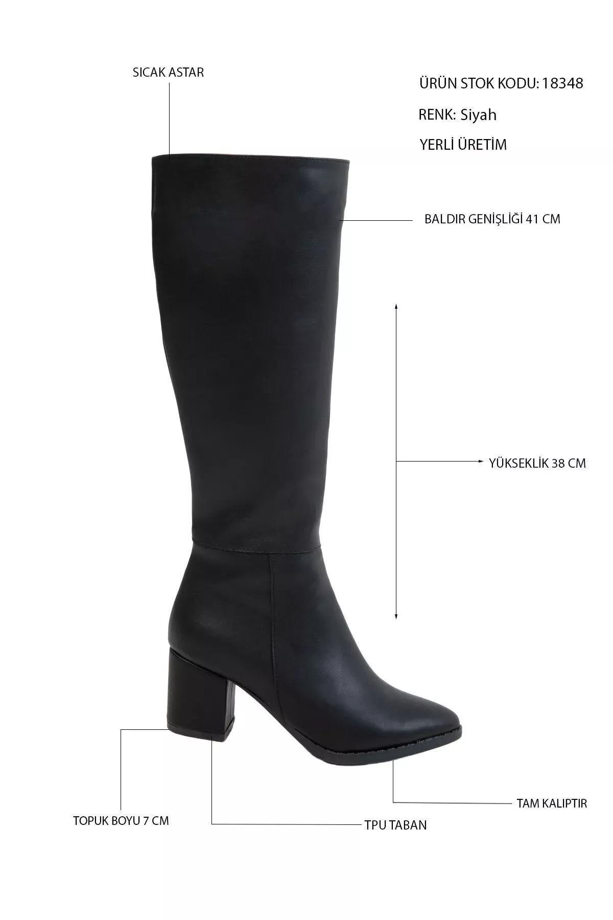 Black Knee-High Boots, BLACK, medium