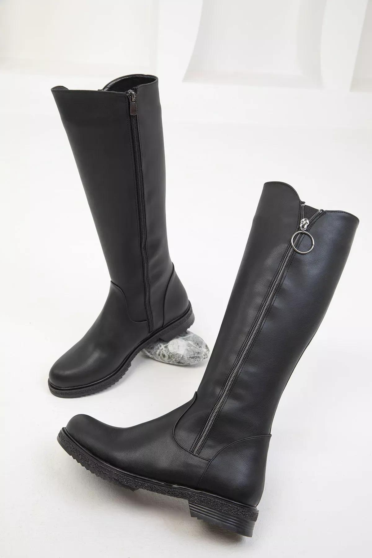 Black High Knee Boots, , large image number 3