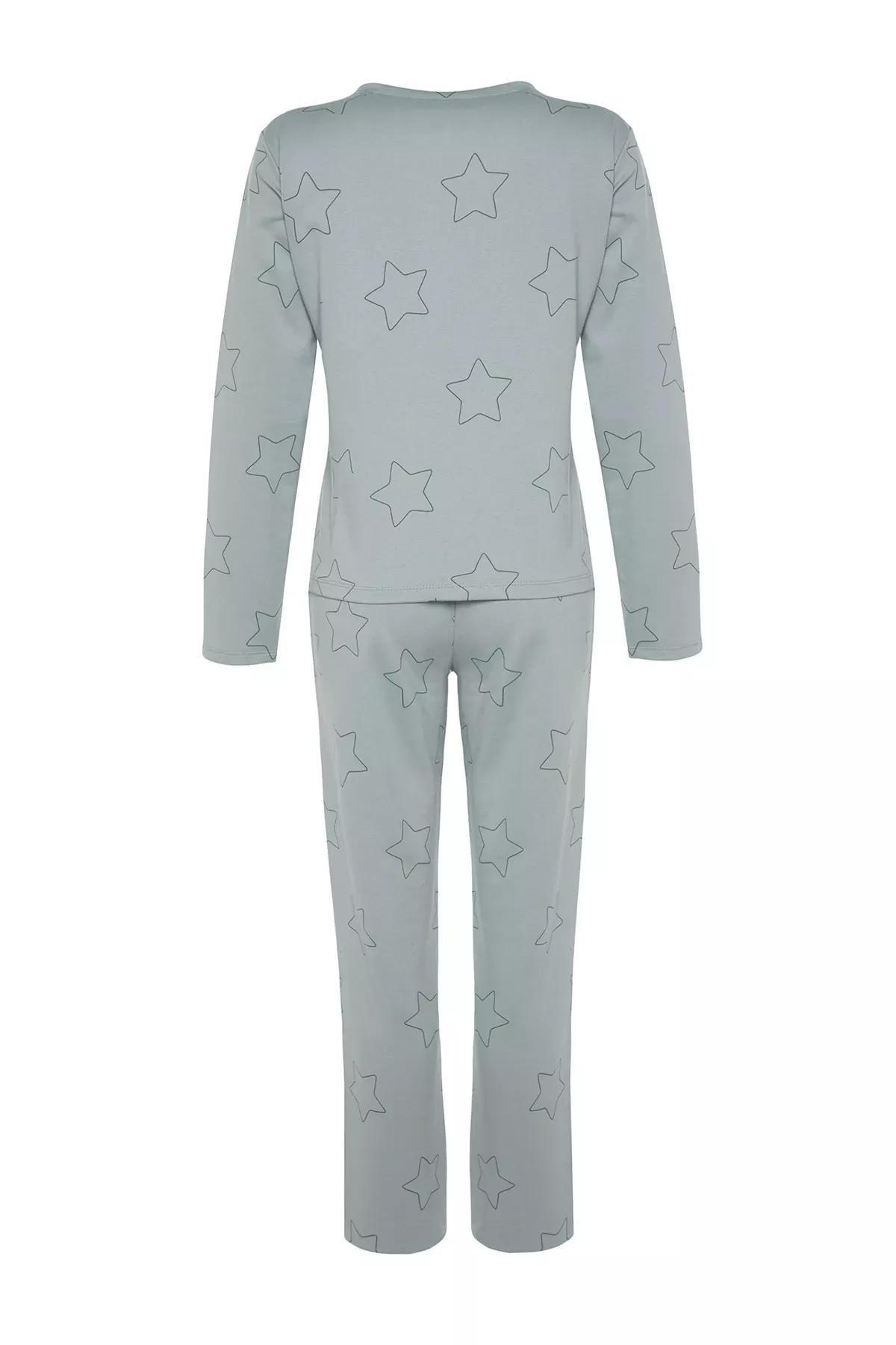 Green Star Knit Pajama Set, , large image number 6