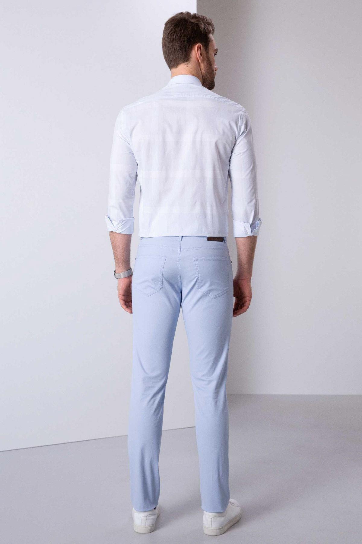 Blue Slim Fit Chino Trousers, , large image number 2