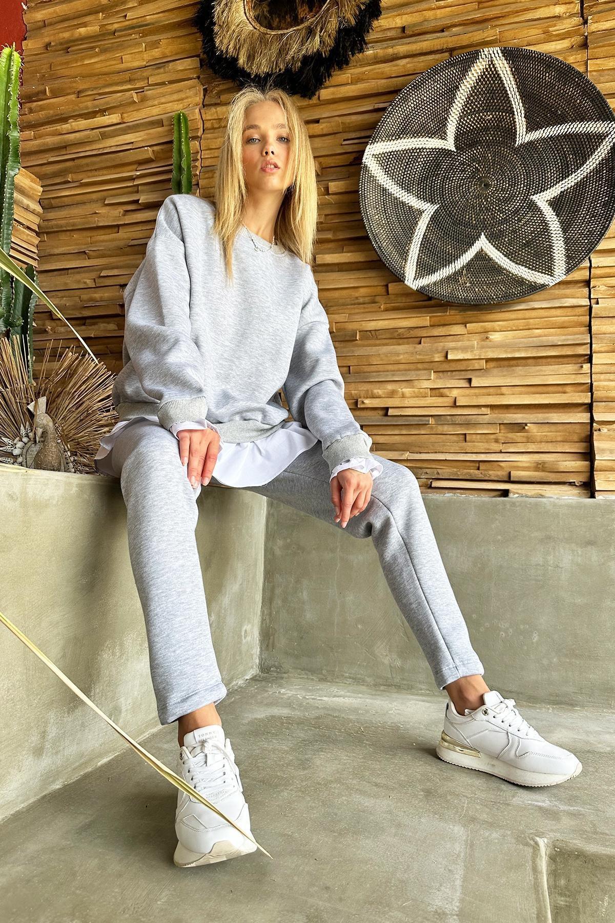 Grey Wrapped Tracksuit Co-Ord Set, , large image number 0