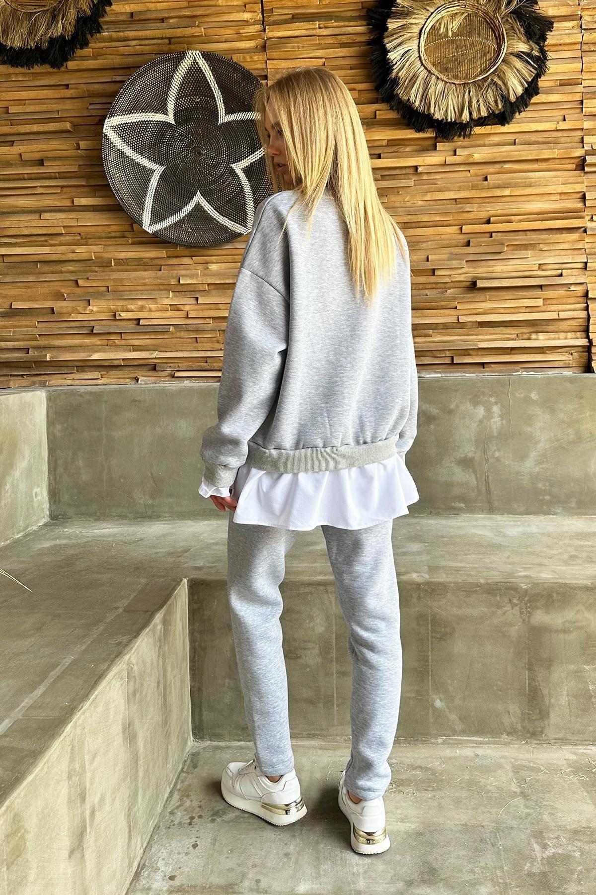Grey Wrapped Tracksuit Co-Ord Set, , large image number 2