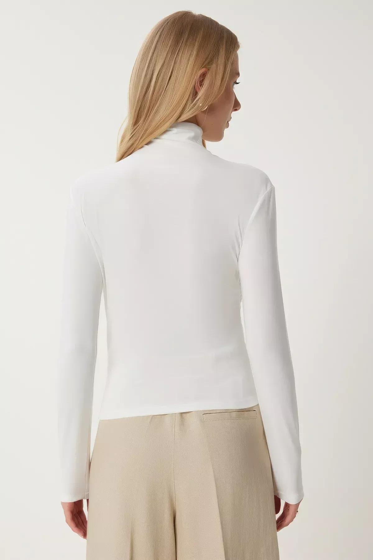 Ecru Shirring Detail Blouse, Ecru, large image number 4
