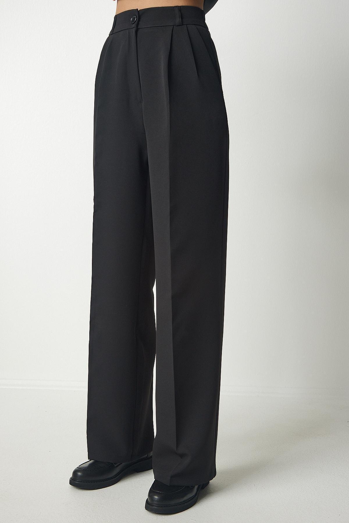 Black Palazzo Pants With Pockets, , large image number 3