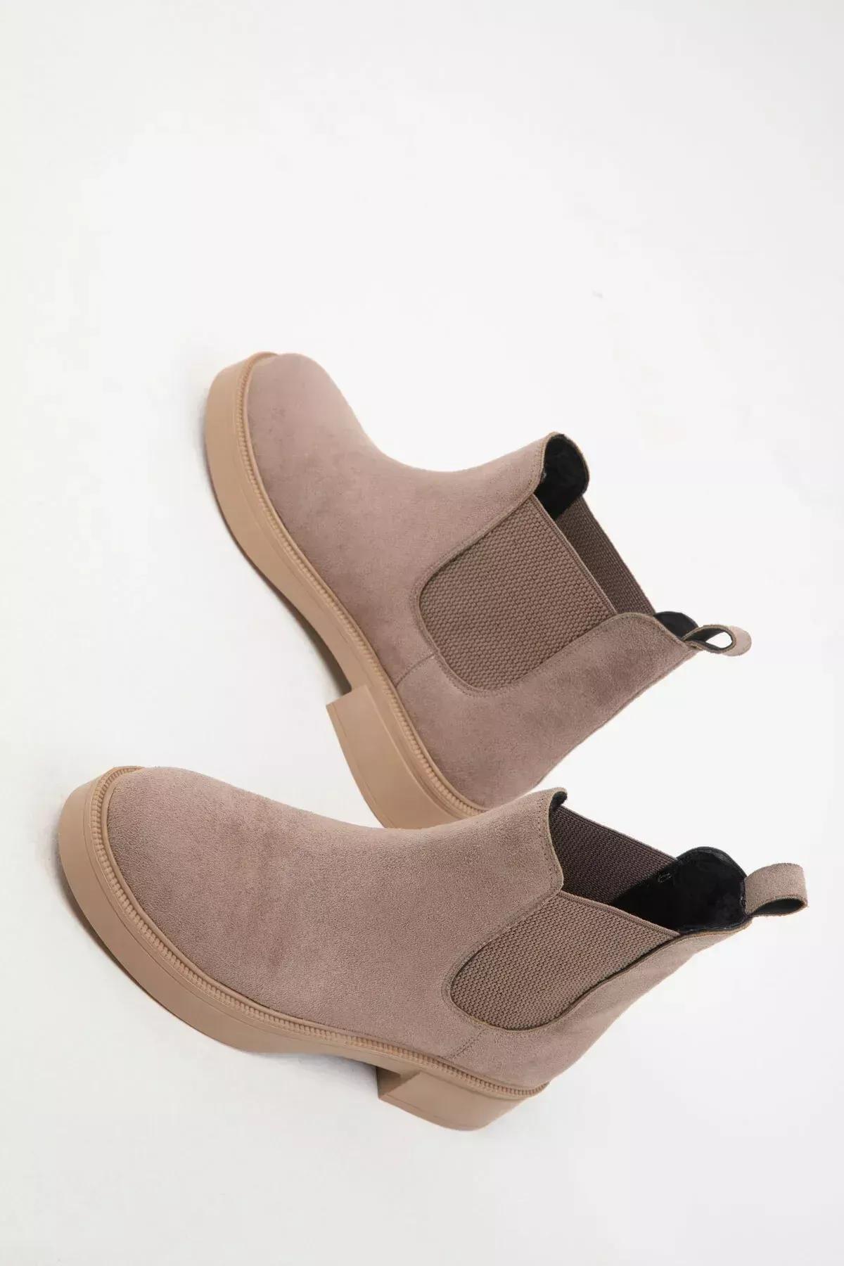 Brown Casual Suede Boots, C101_2875, large image number 1