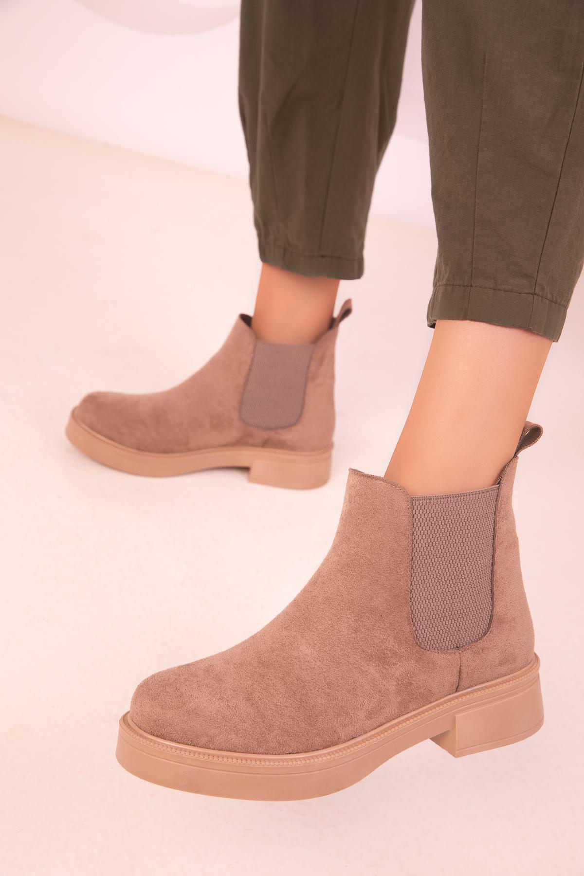 Brown Casual Suede Boots, , large image number 3
