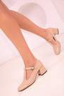 SOHO - Beige Patent Leather Classic Heeled Shoes
